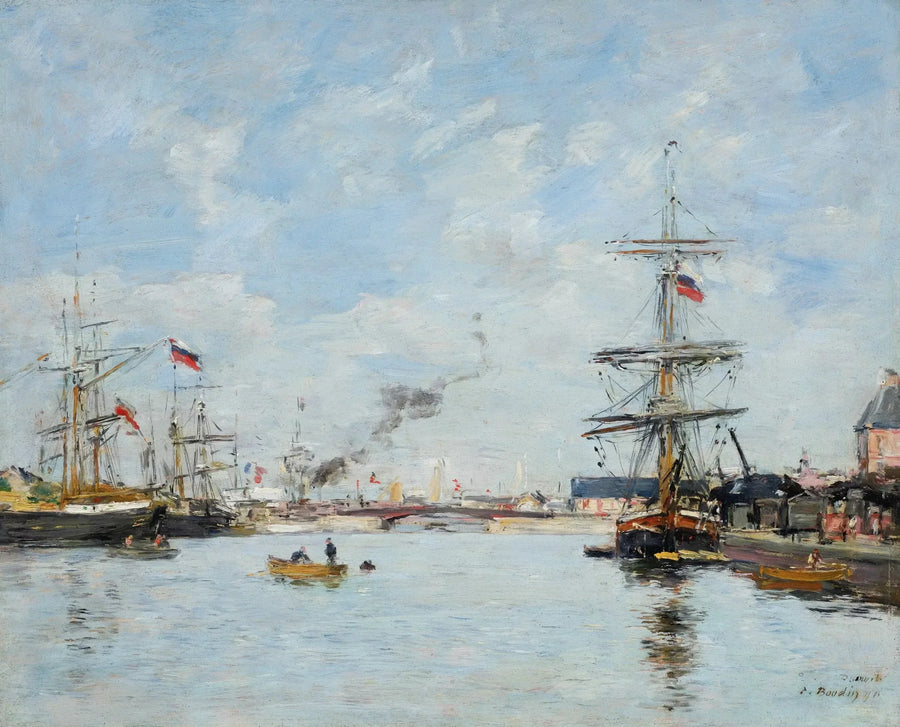 Deauville Harbor, high tide - Eugène Boudin
