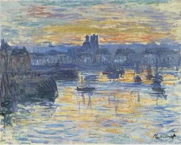 Port of Dieppe, in the evening - Claude Monet