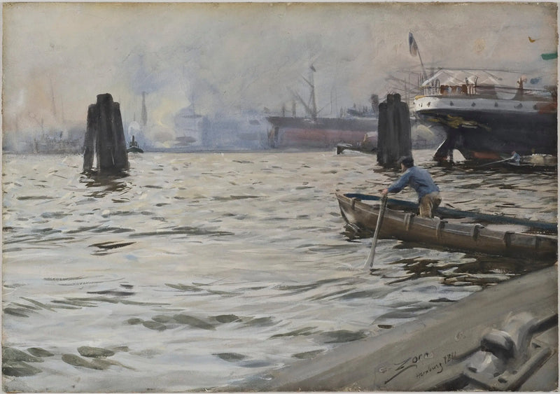 Port of Hamburg - Anders Zorn