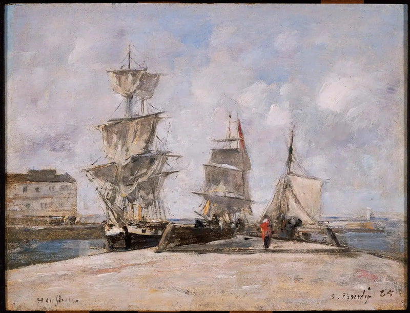 Honfleur Harbor - Eugène Boudin