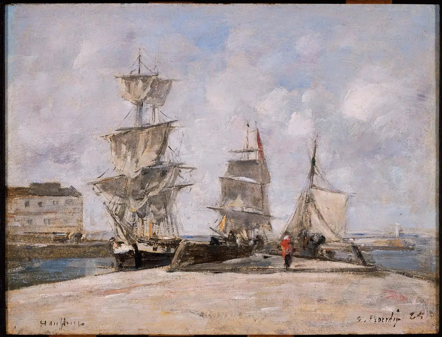 Honfleur Harbor - Eugène Boudin