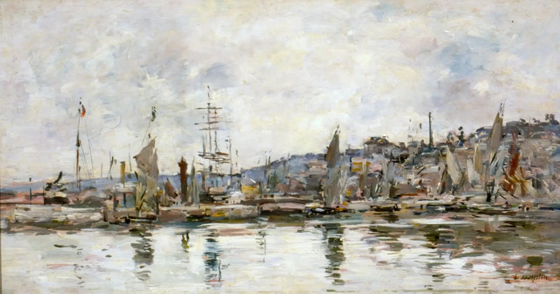 Honfleur Harbor - Eugène Boudin