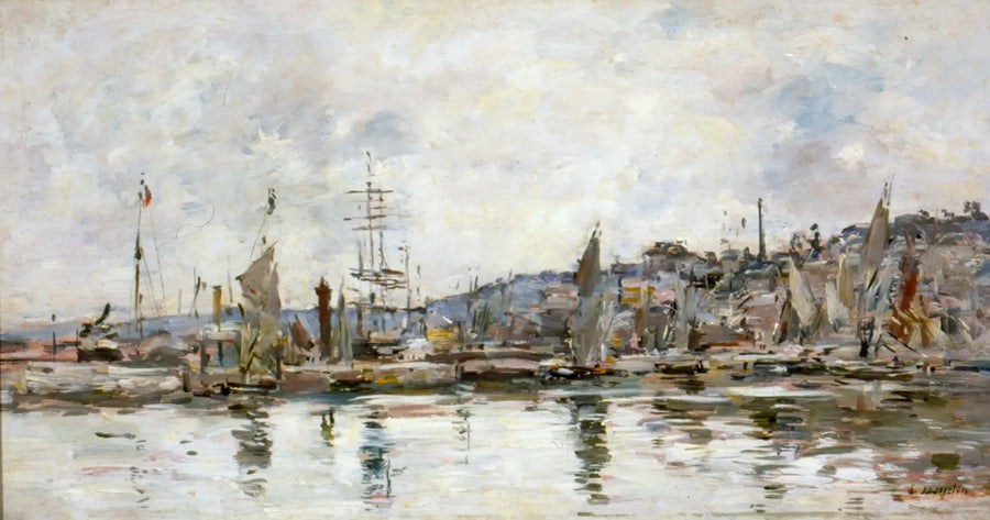 Honfleur Harbor - Eugène Boudin
