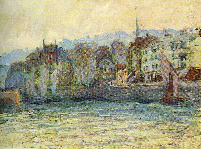 The Port of Honfleur, Saarlandmuseum W1845 - Claude Monet