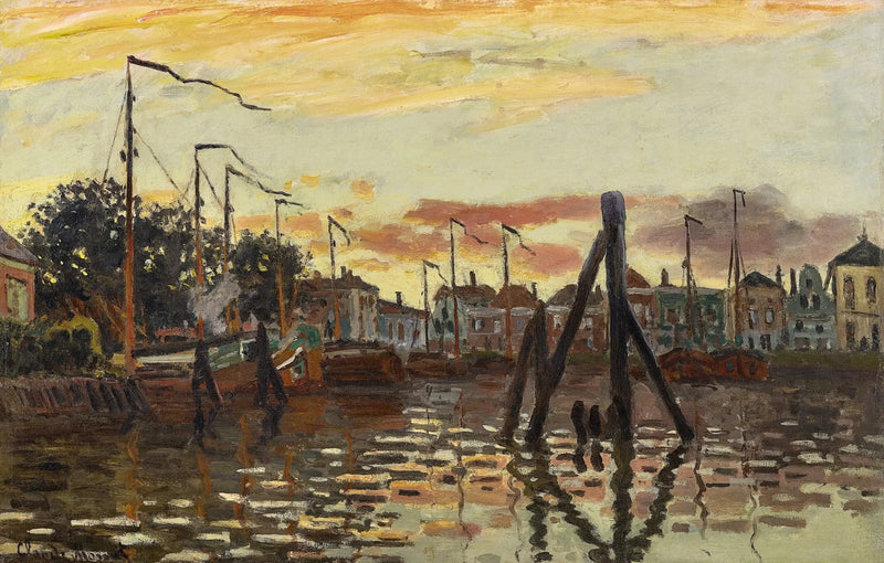 The Port of Zaandam W188 - Claude Monet