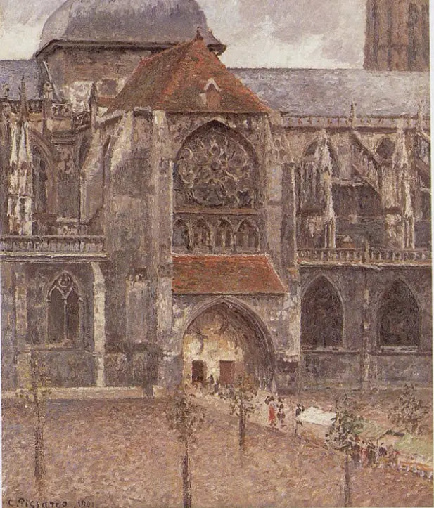 Portal of Saint-Jacques Church in Dieppe - Camille Pissarro