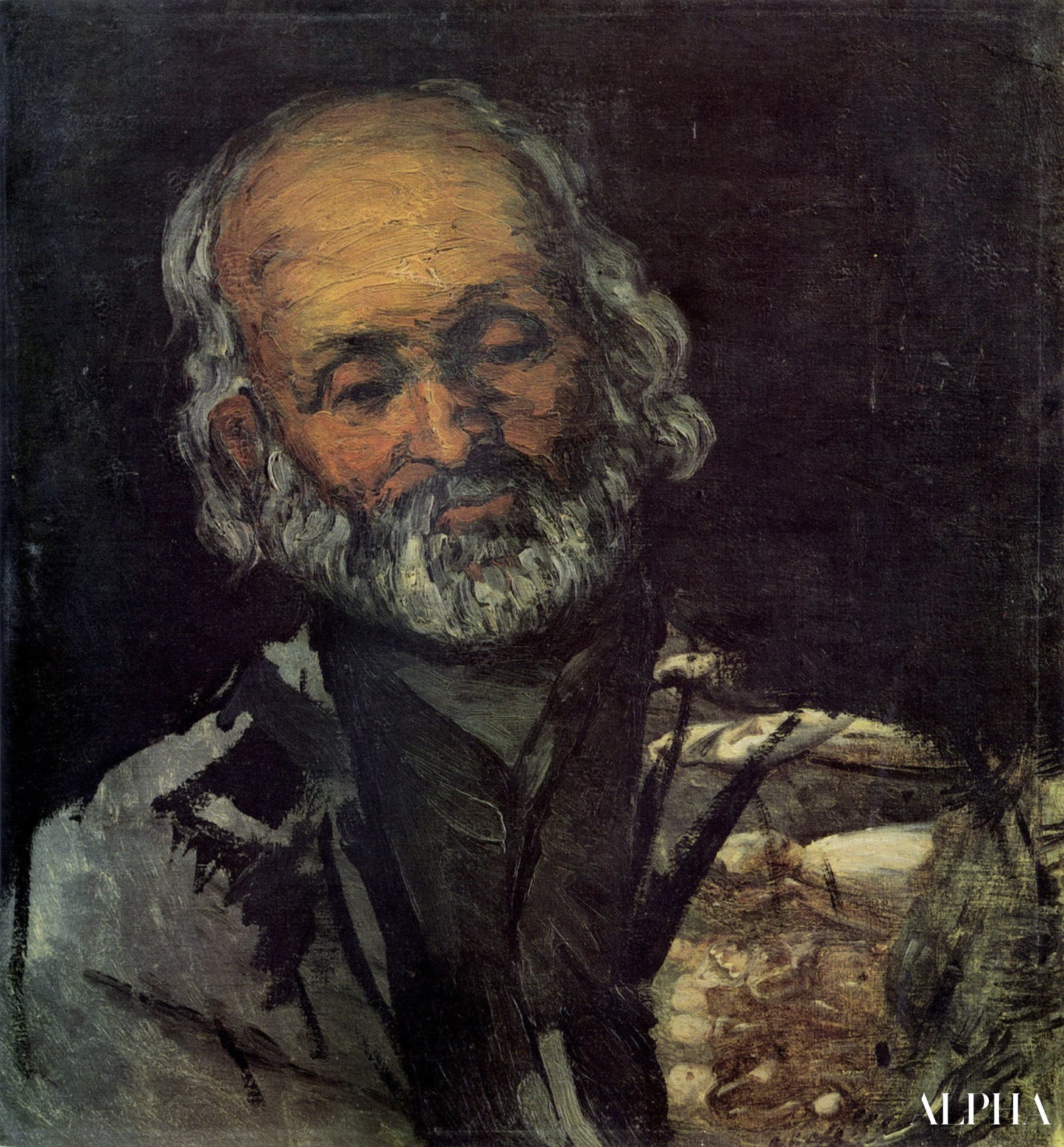 Portrait of an elderly man - Paul Cézanne - High-end reproductions of paintings and artworks