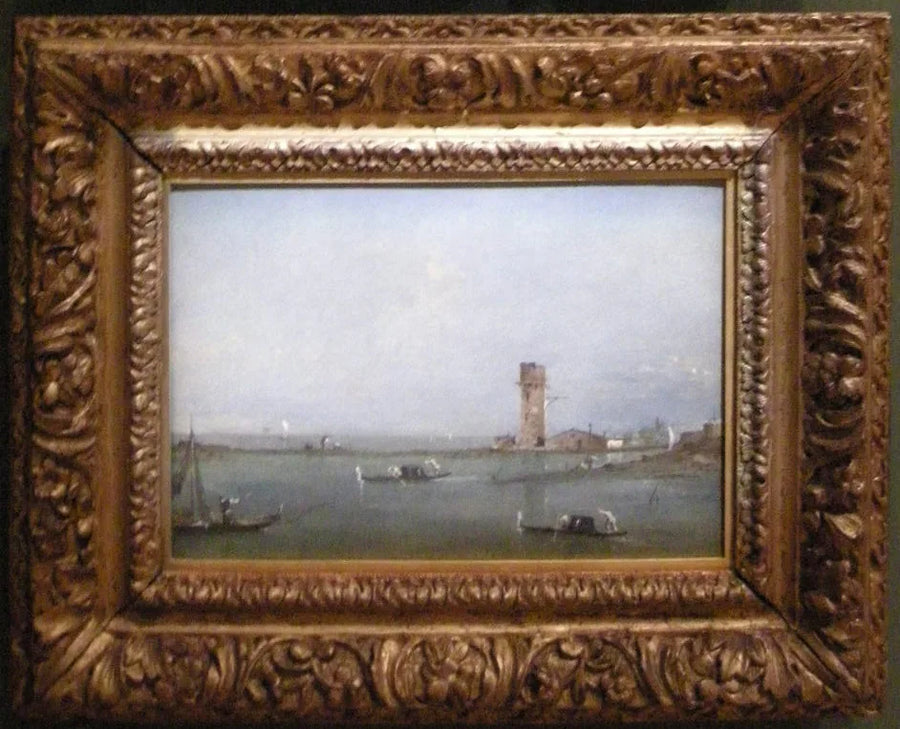 Venice Doors (View of the Venetian Lagoon with the Marghera Tower) - Francesco Guardi