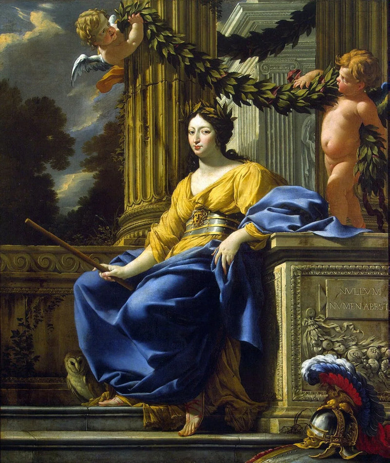 Allegorical Portrait of Anne of Austria as Minerva - Simon Vouet