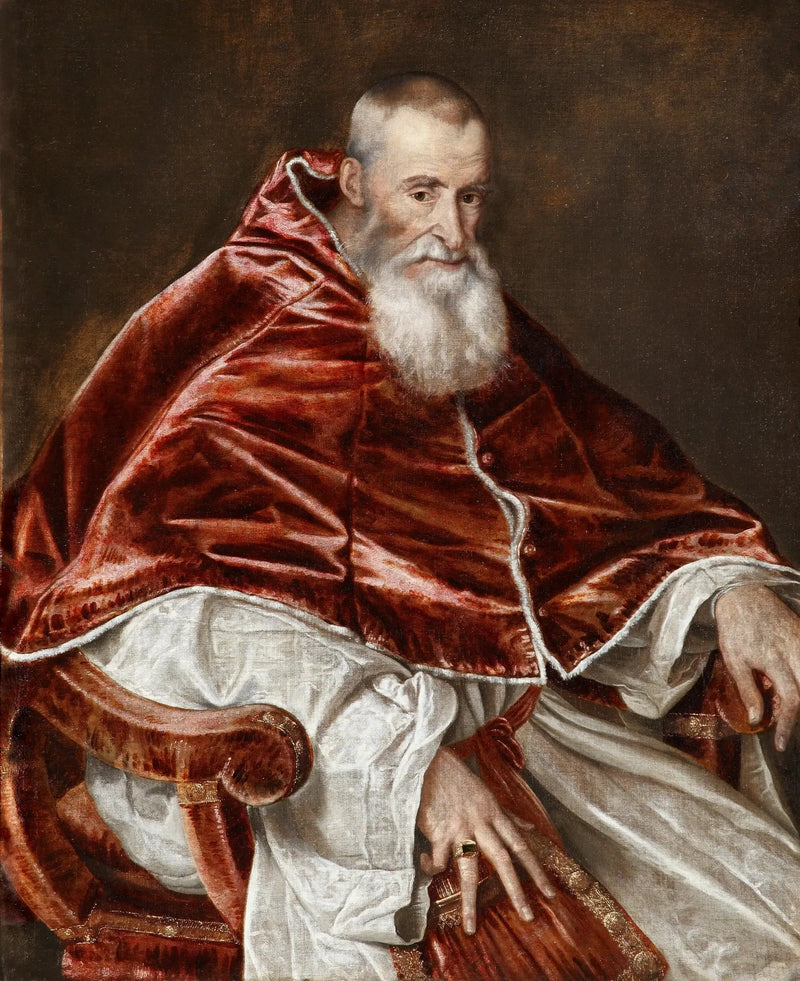 Portrait of Alexandre Farnèse, Pope Paul III (1468-1549; elected in 1534) - Titian