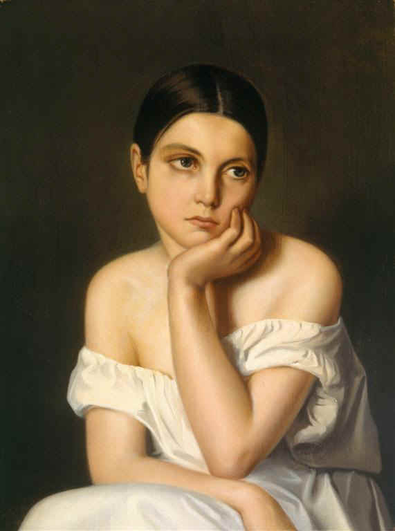 Portrait of Aline Chasseriau, the artist's sister - Théodore Chassériau