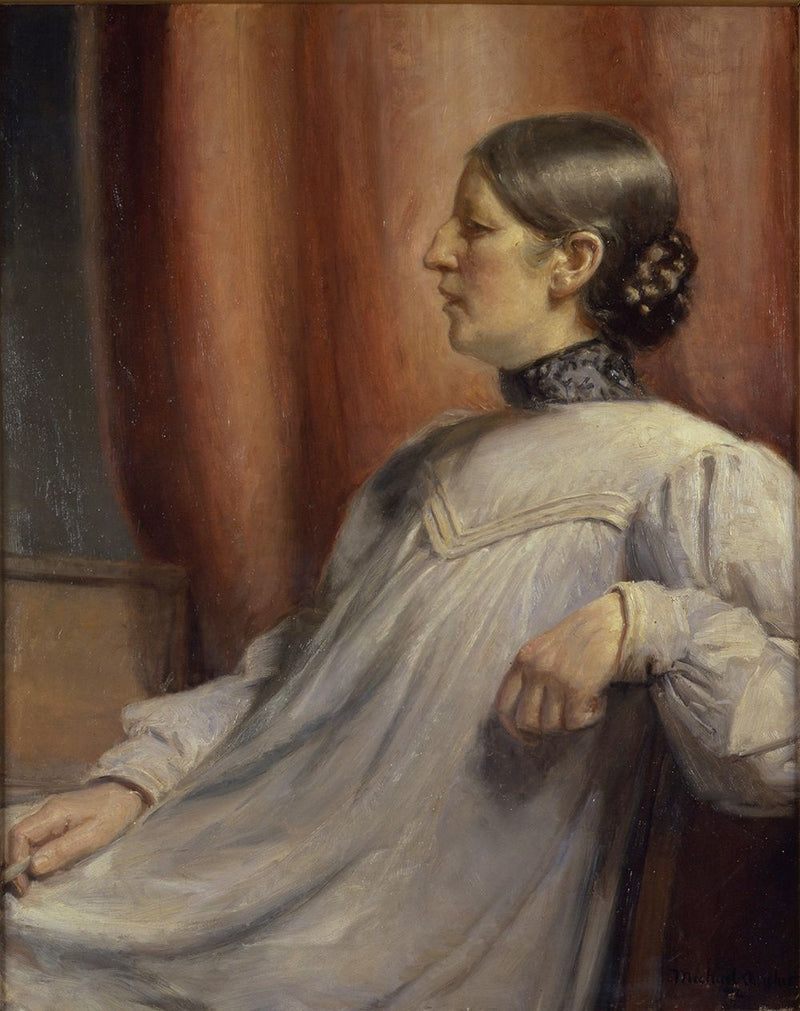 Portrait of Anna Ancher. 1912. - Michael Peter Ancher