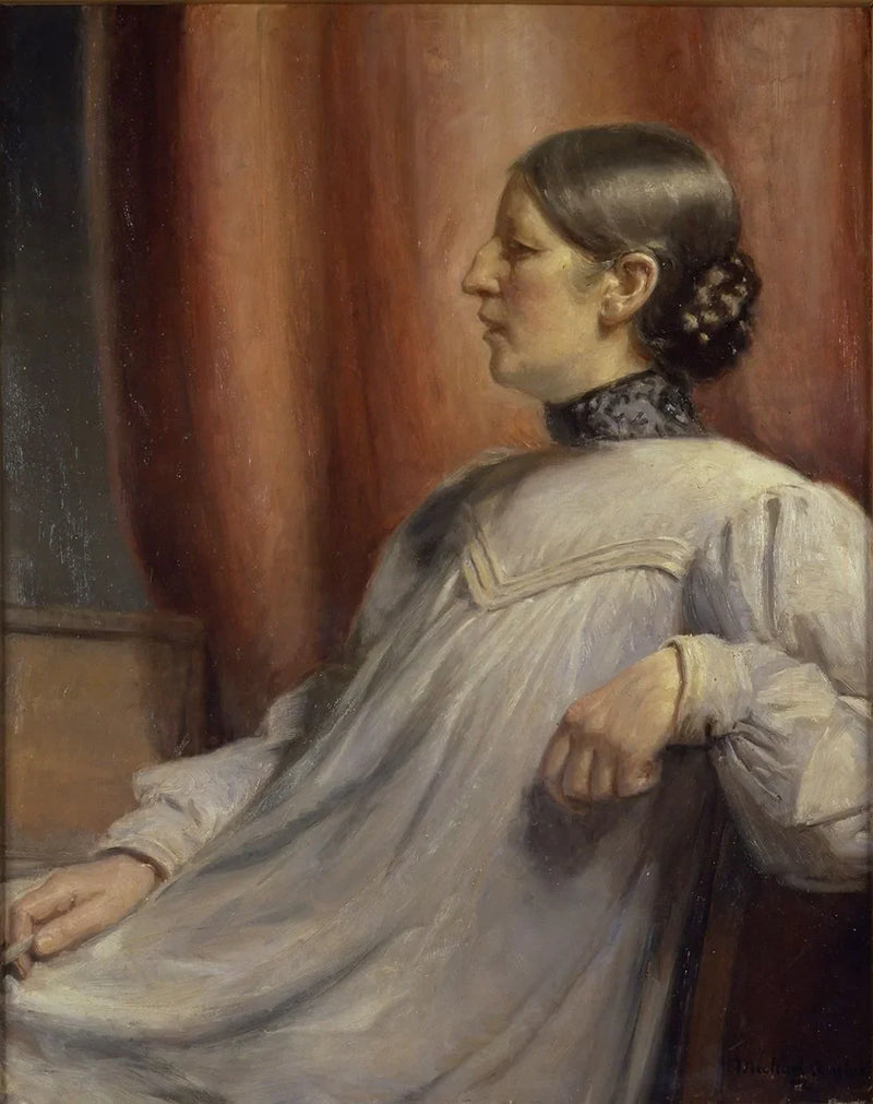 Portrait of Anna Ancher. 1912. - Michael Peter Ancher