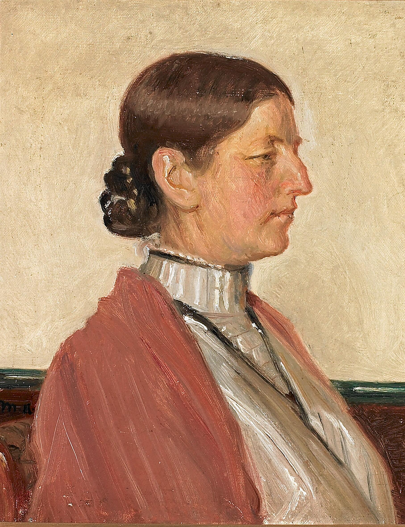Portrait of Anna Ancher. -Michael Peter Ancher