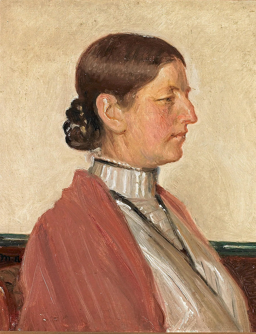 Portrait of Anna Ancher. -Michael Peter Ancher