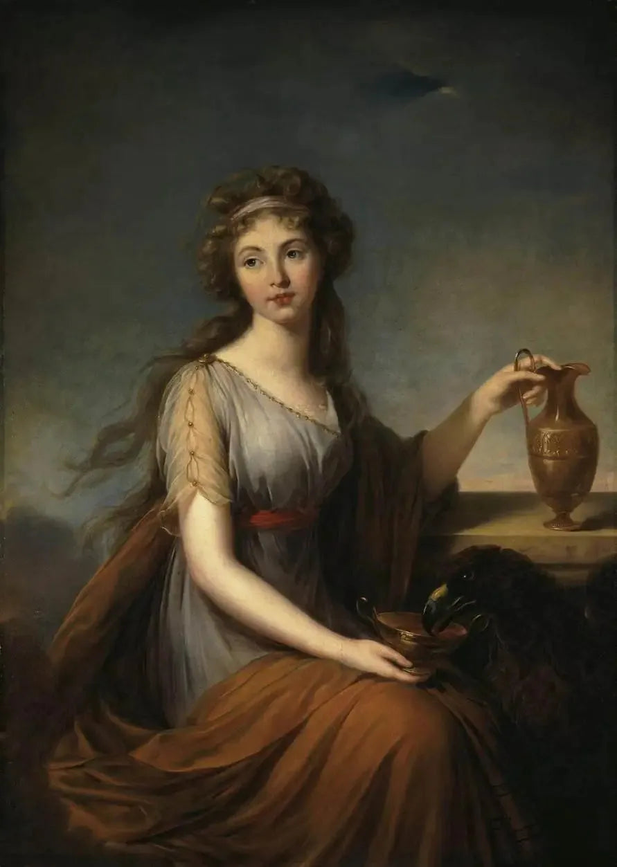 Portrait d'Anne Pitt en Hébé - Élisabeth Vigée Le Brun image 1 tableau peint à l’huile sur toile