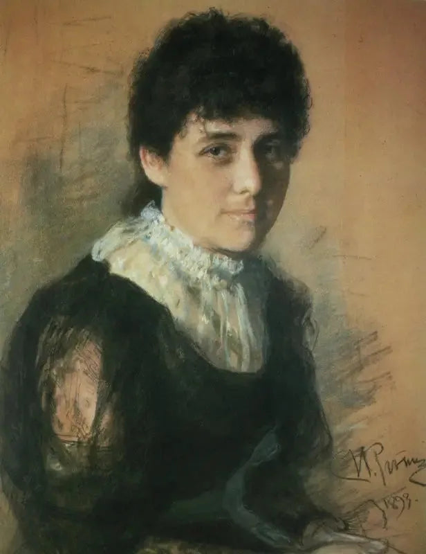 Portrait of Elena Pavlovna Tarkhanova-Antokolskaya - Ilya Repin