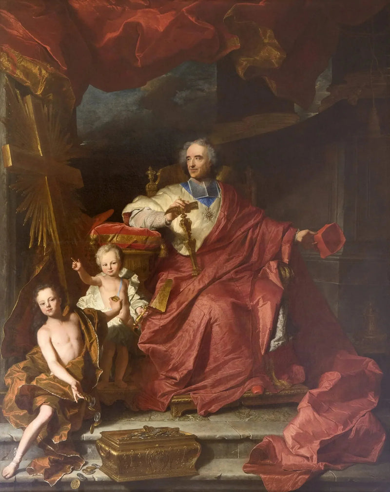 Portrait of Emmanuel Théodose de la Tour d'Auvergne, Cardinal de Bouillon - Hyacinthe Rigaud
