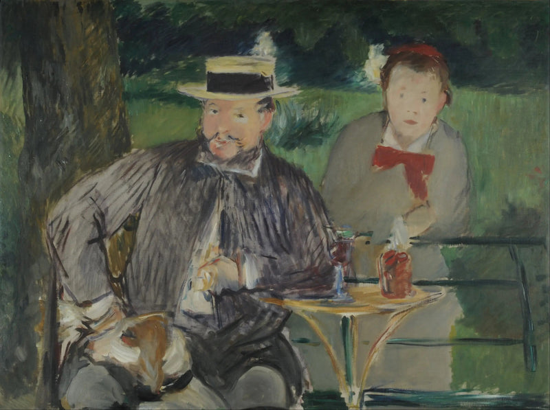 Portrait of Ernest Hoschede and his daughter Marthe - Édouard Manet