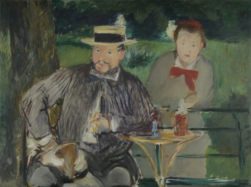 Portrait of Ernest Hoschede and his daughter Marthe - Édouard Manet
