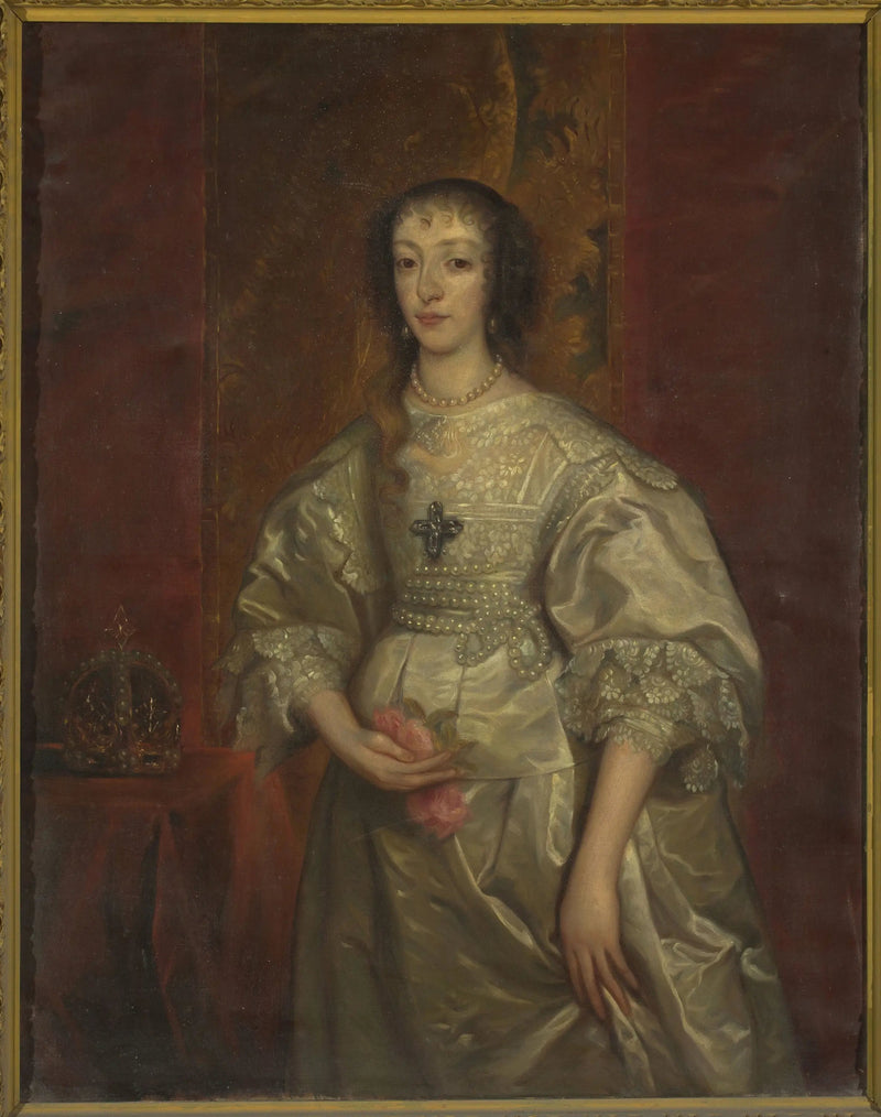Portrait of Henriette Marie (1609-1699), Queen of England - Antoine van Dyck