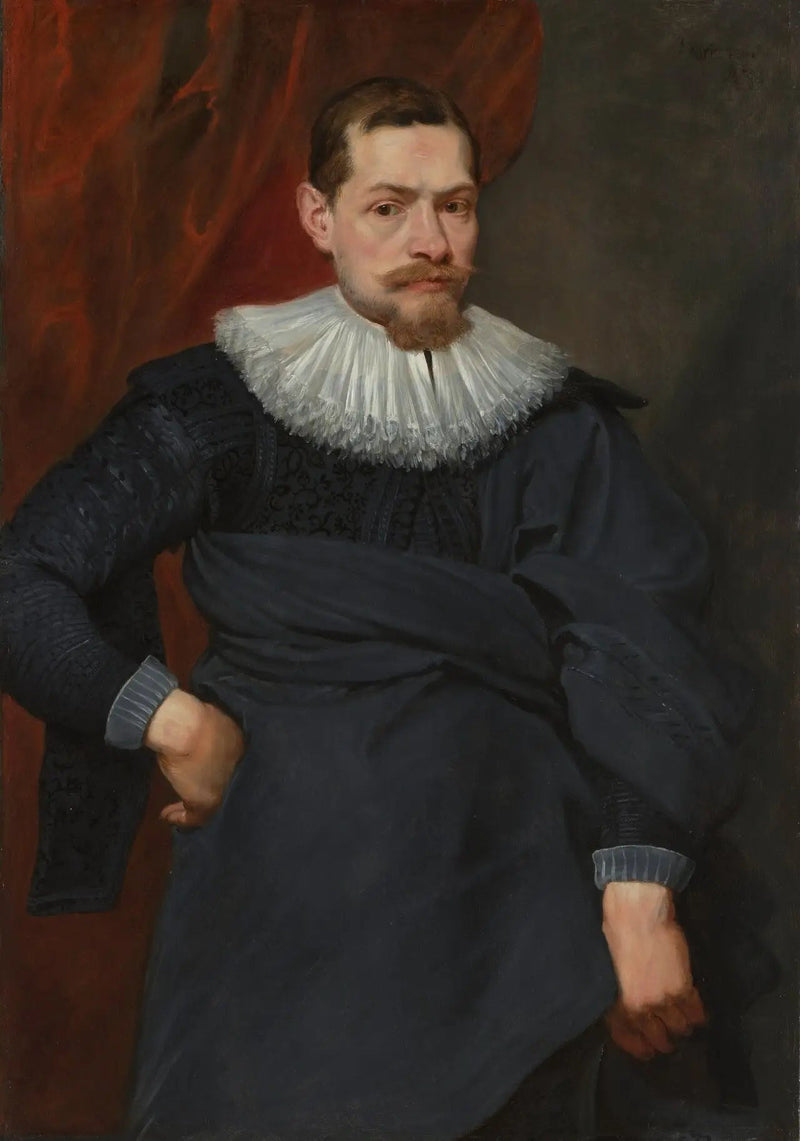 Portrait of a man with a non-starched strawberry - Antoine van Dyck