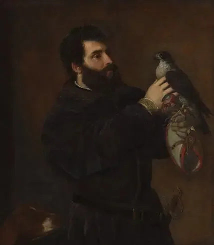Portrait of a Man with a Falcon - Titian