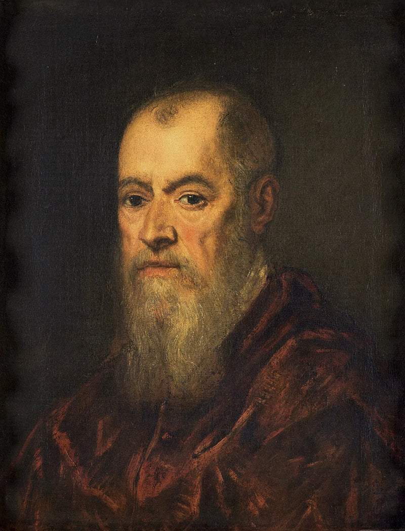 Portrait of a man with a red coat - Jacopo Tintoretto
