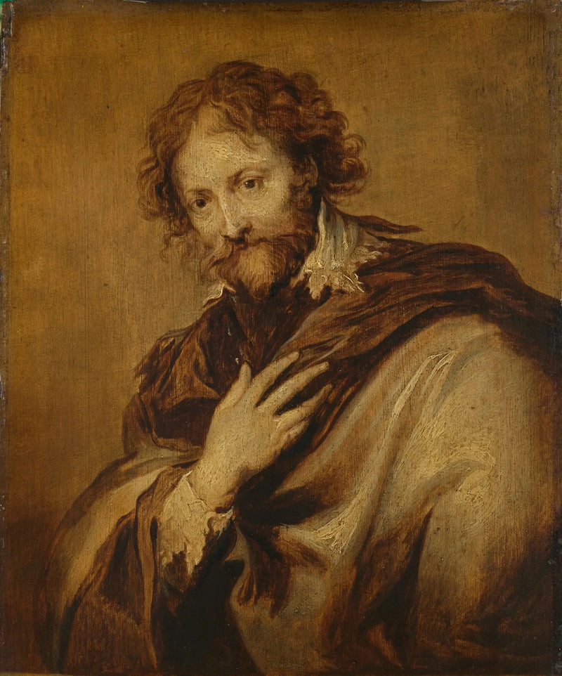 Portrait of a man, identified as Pierre Paul Rubens (1577-1640). Painter and diplomat. - Antoine van Dyck