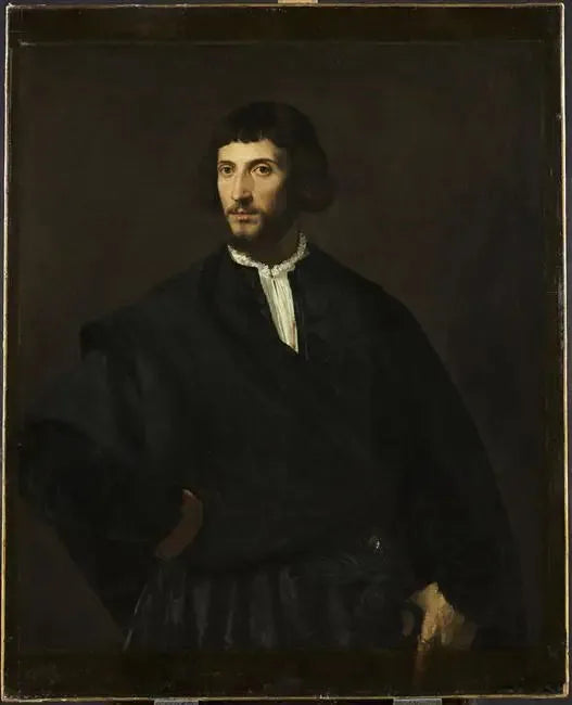 Portrait of a man, hand on the belt - Titian