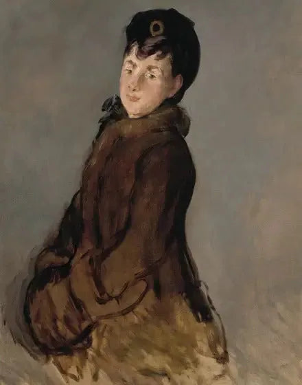 Portrait of Isabelle Lemonnier with a Muff - Édouard Manet