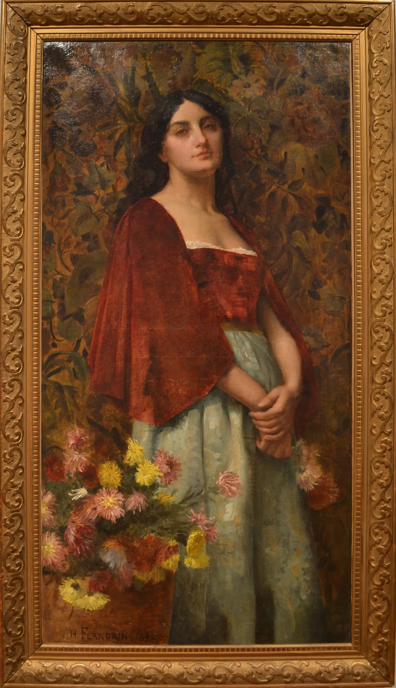 Portrait of an Italian Woman - Hippolyte Flandrin