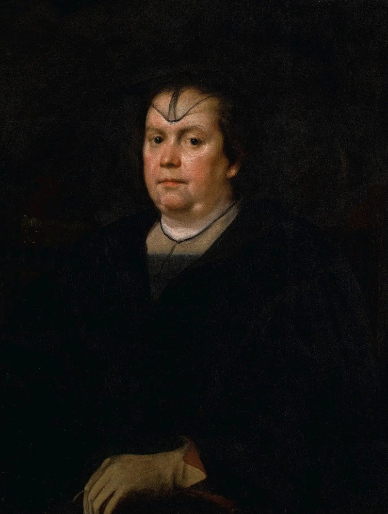 Portrait of Olimpia Maidalchini Pamphilj (1591-1657), mid-length, dressed in black - Diego Velázquez