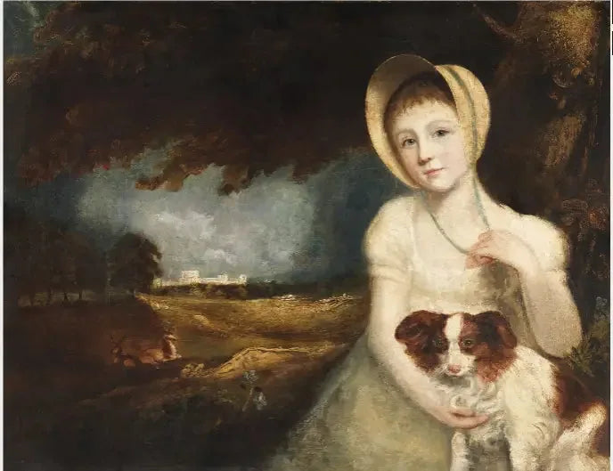 Portrait of a Child with a Dog - John Constable