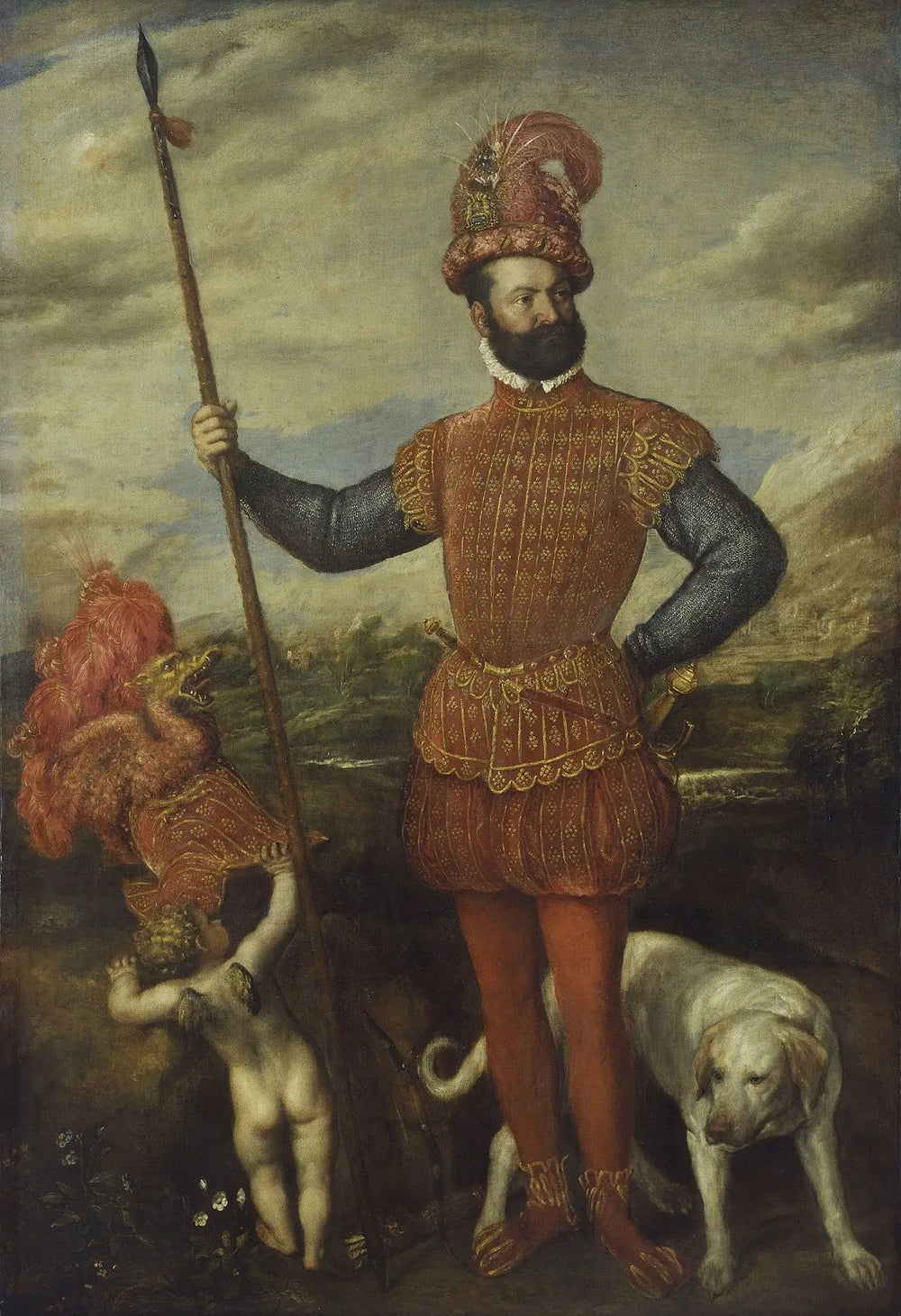 Portrait d'un général - Titian image 1 copie peinte à la main à l’huile