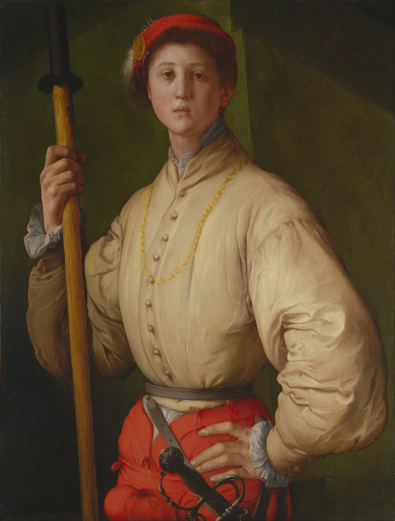 Portrait of a halberdier - Pontormo