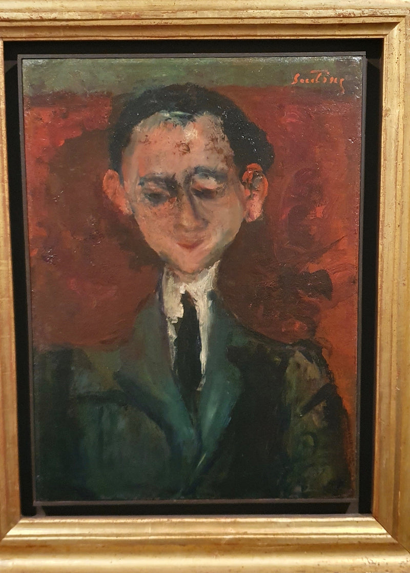 Portrait of a Man with a Black Tie - Chaim Soutine