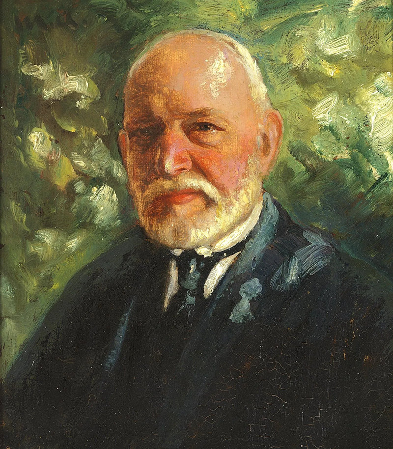 Portrait of an elderly man with a white beard. - Michael Peter Ancher
