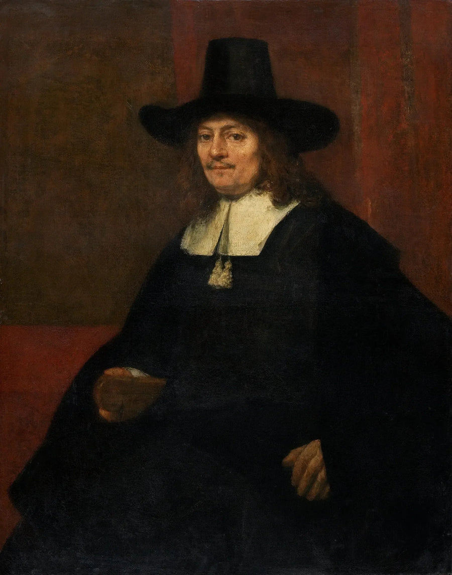 Portrait of a Man in a Top Hat - Rembrandt