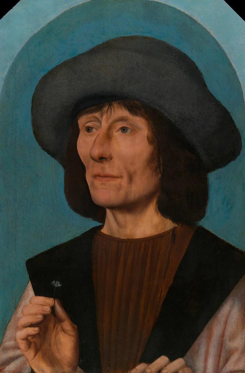Portrait of a man with a pink carnation - Quentin Metsys