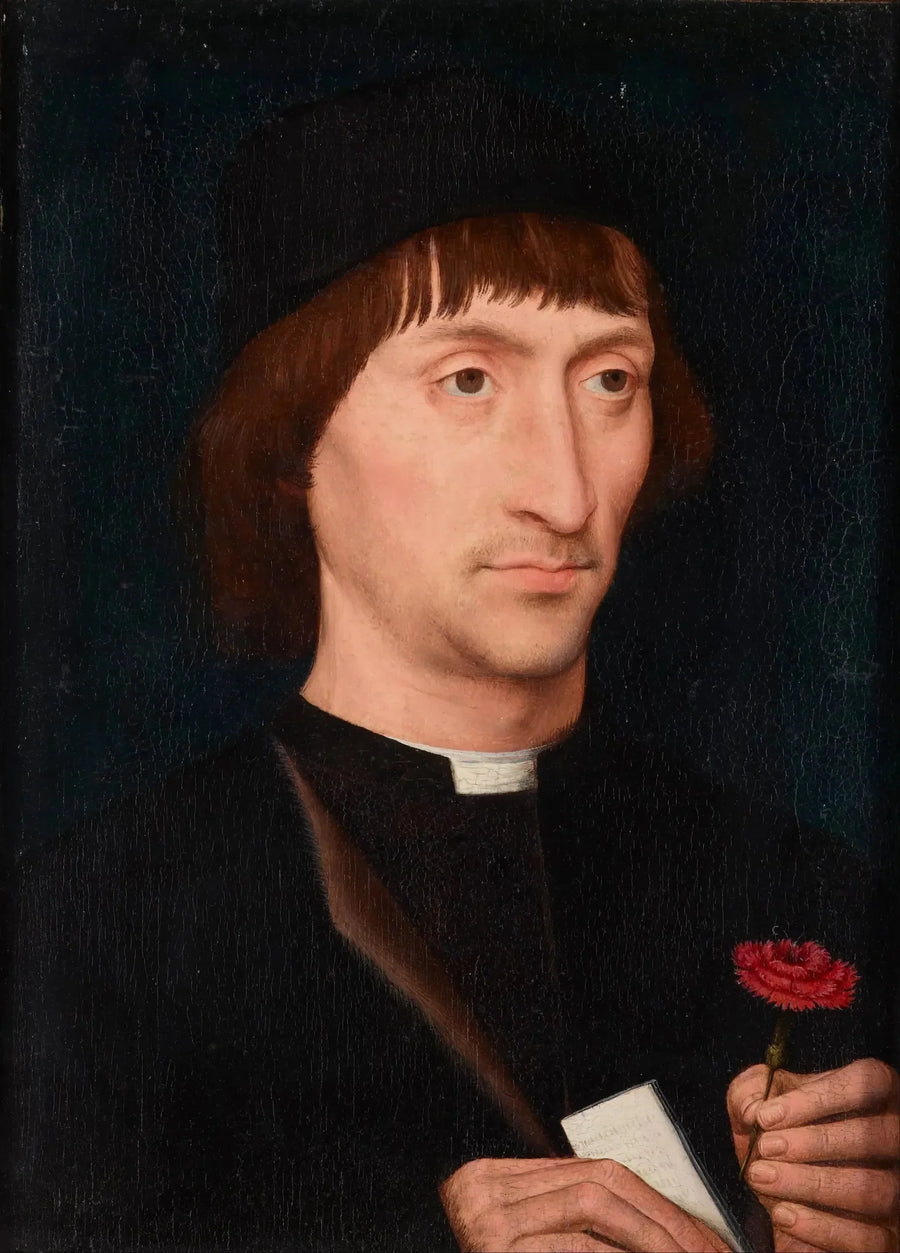 Portrait of a man with a rose - Hans Memling