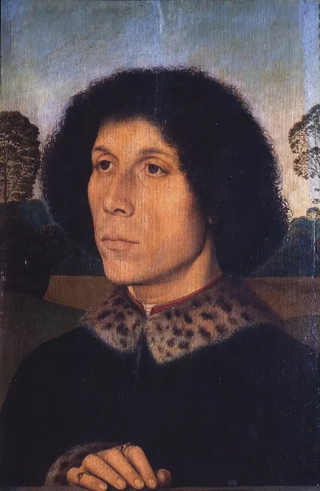 Portrait of a man in a landscape - Hans Memling