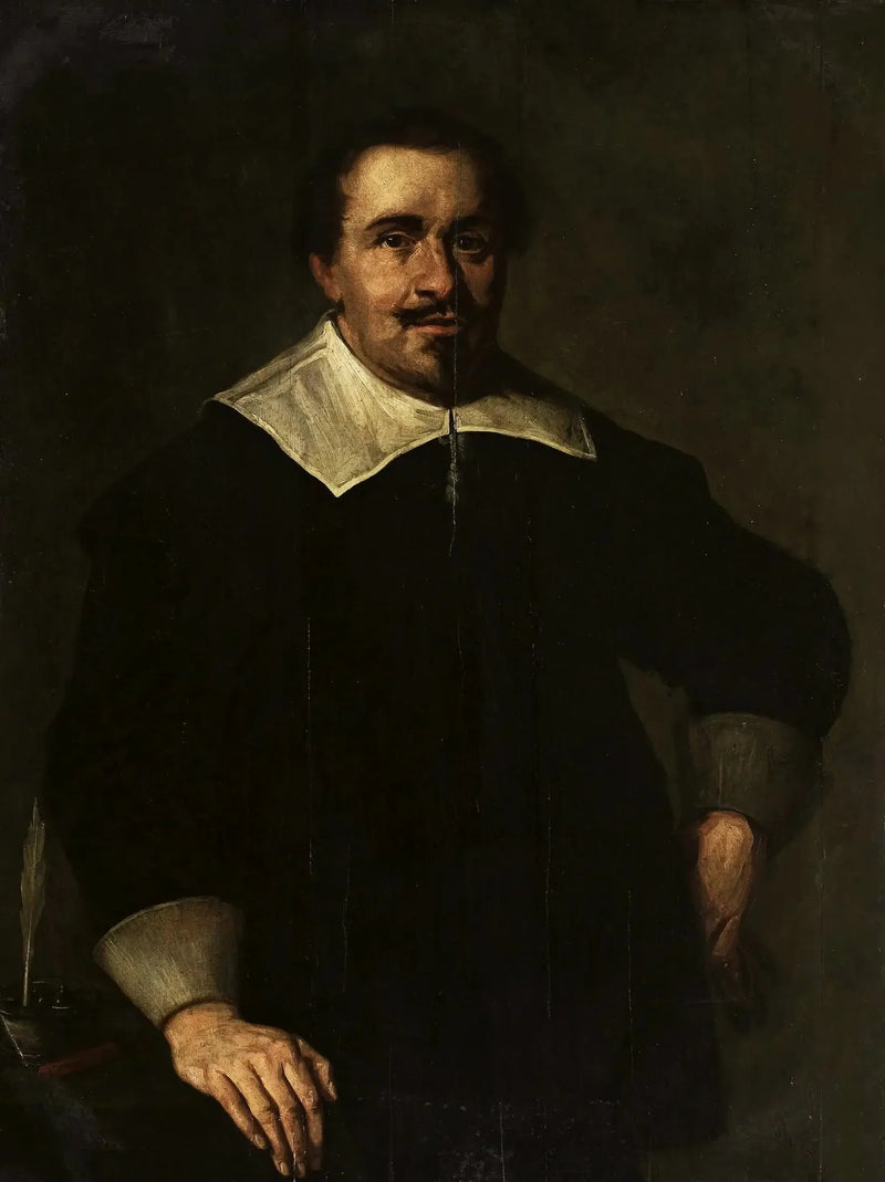 Portrait of a 39-year-old man with an inkwell. - Frans Hals