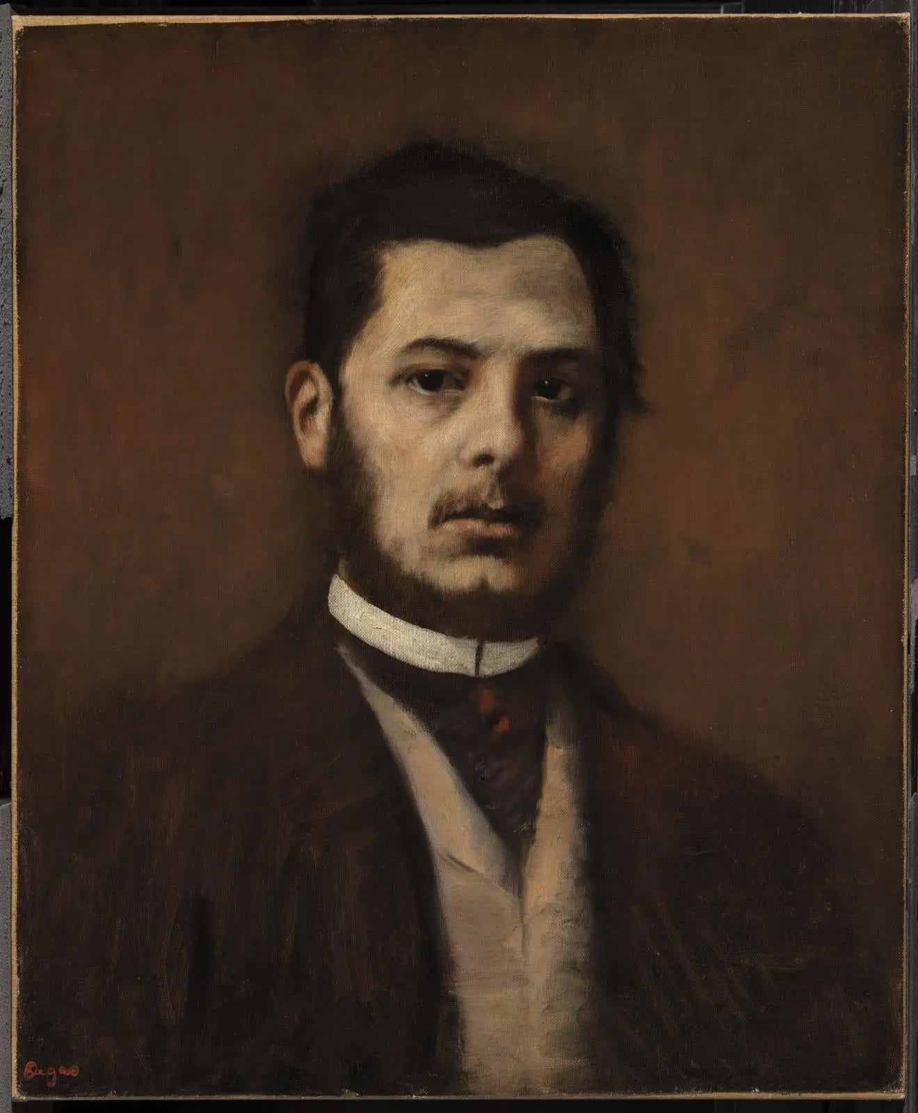 Reproduction du tableau « Portrait d'un homme - Edgar Degas » par Alpha Reproduction en peinture à l’huile