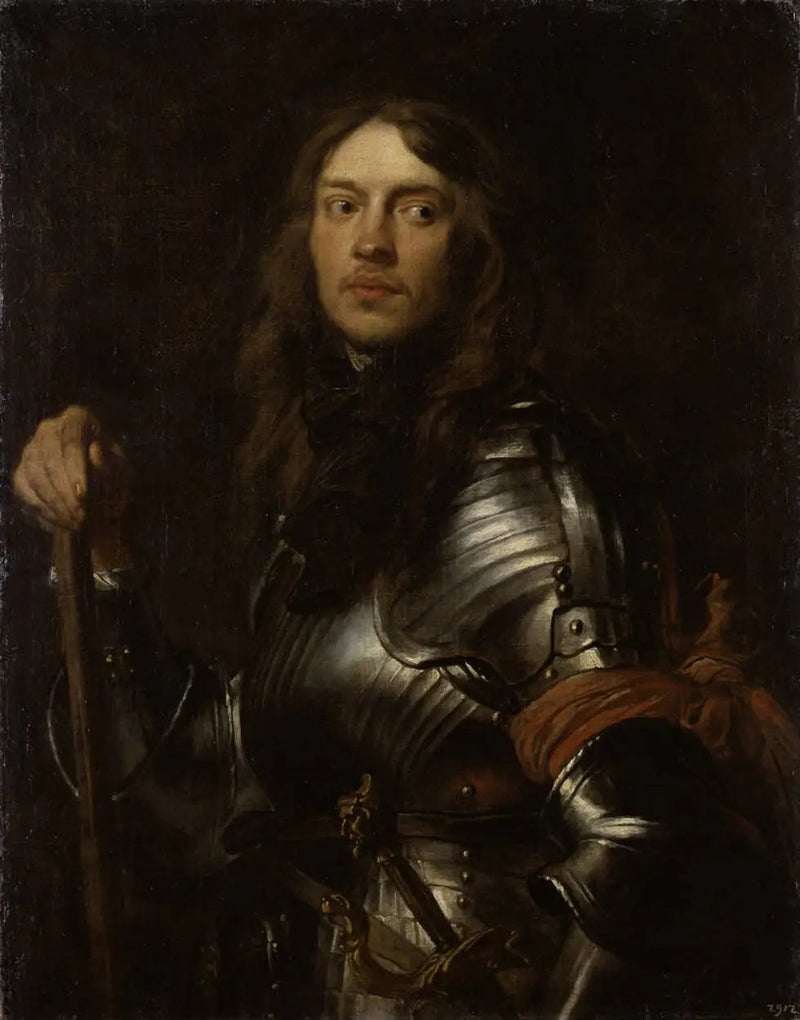 Portrait of a man in armor with a red scarf - Antoine van Dyck