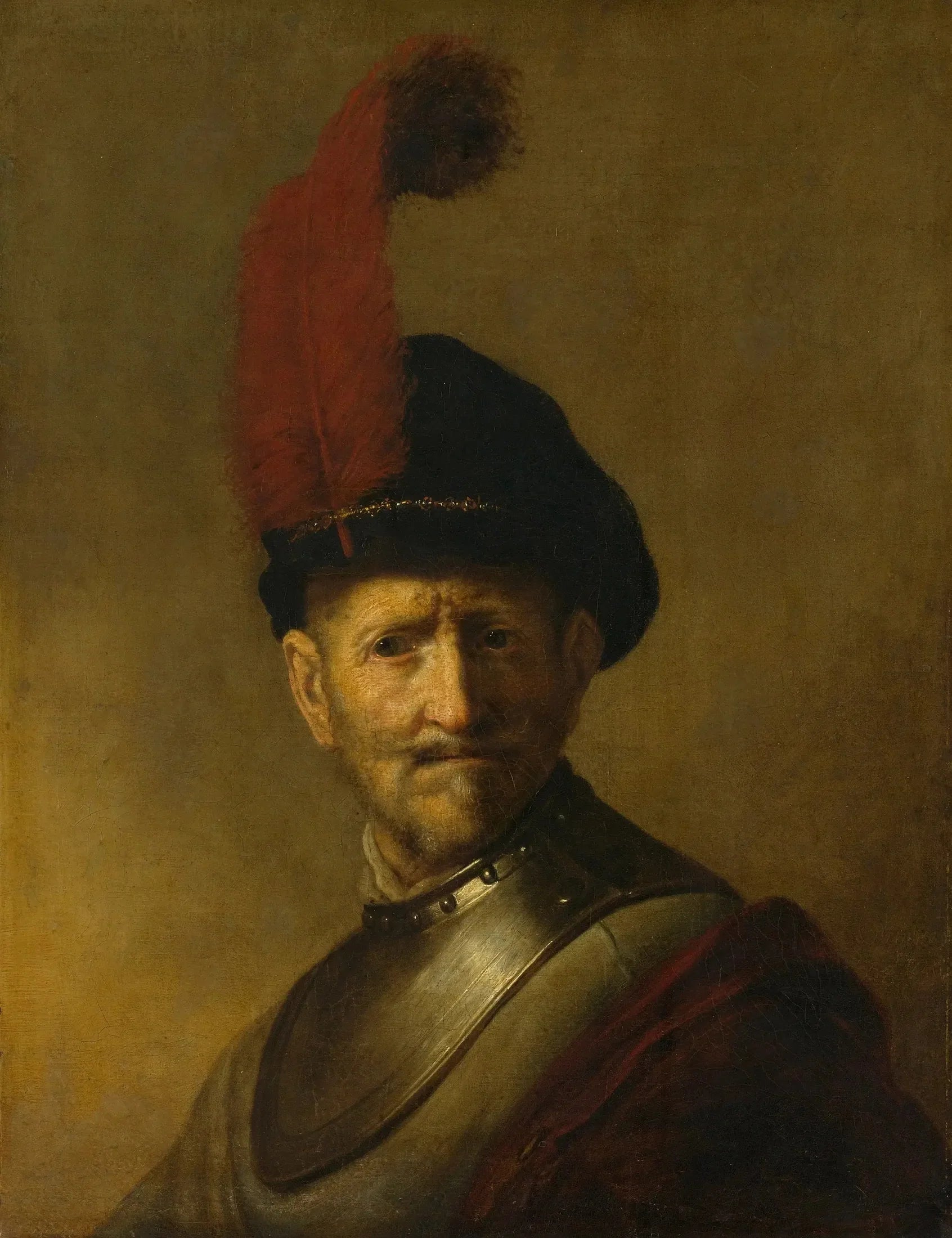 Portrait d'un homme, peut-être le père de Rembrandt, Harmen Gerritsz van Rijn - Rembrandt image 1 copie de tableau peinte à la main