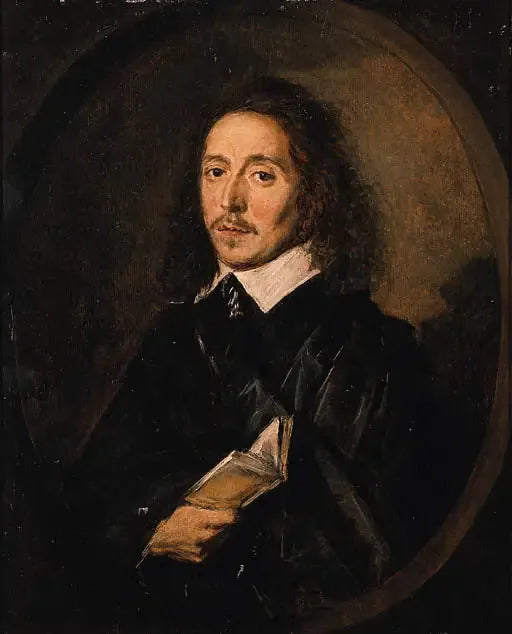 Portrait of a man holding an open book - Frans Hals