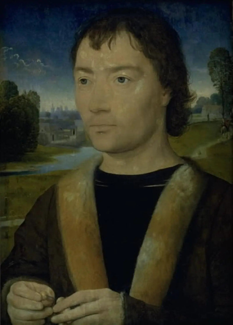 Portrait of a young man with a rosary - Hans Memling