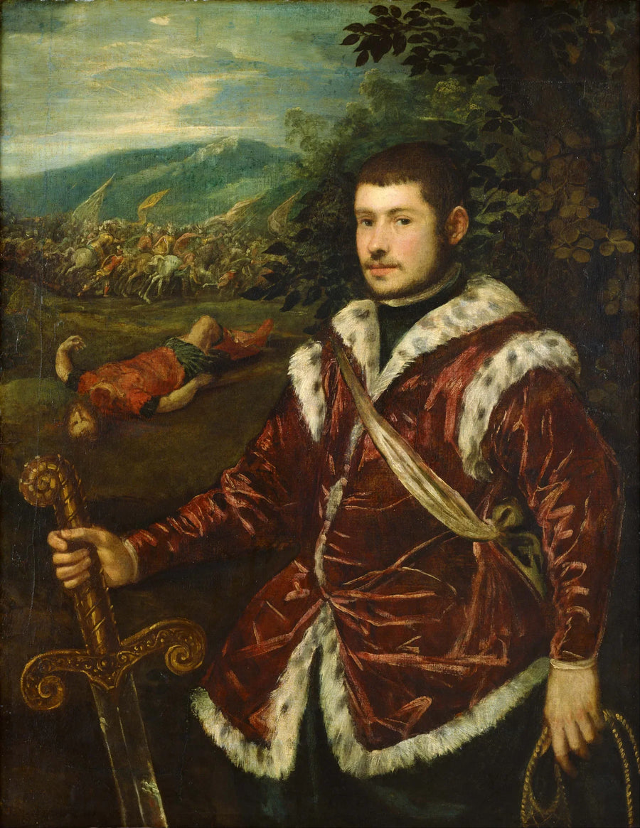 Portrait of a Young Man as David - Jacopo Tintoretto