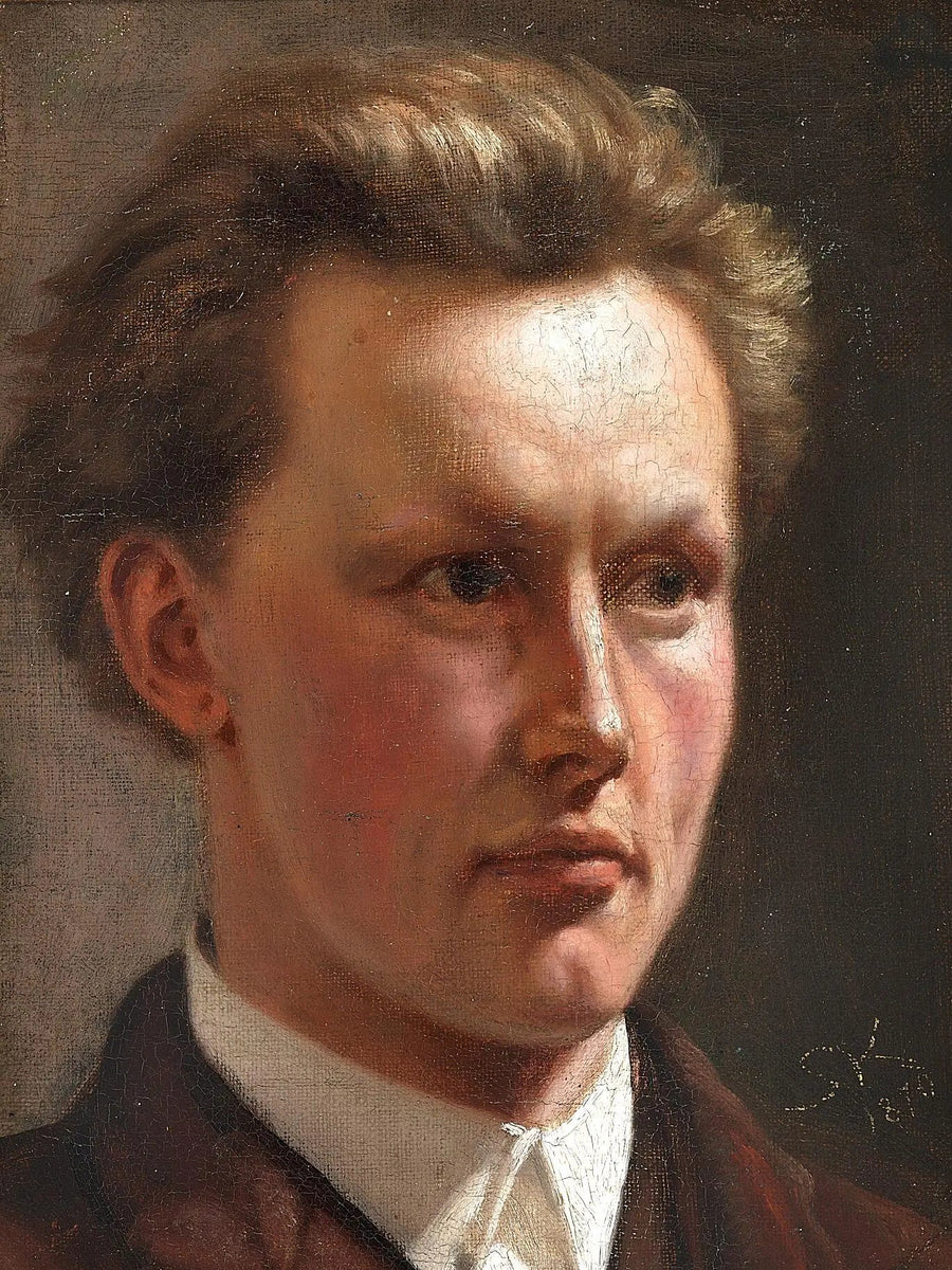 Portrait of a Young Man. - Peder Severin Krøyer